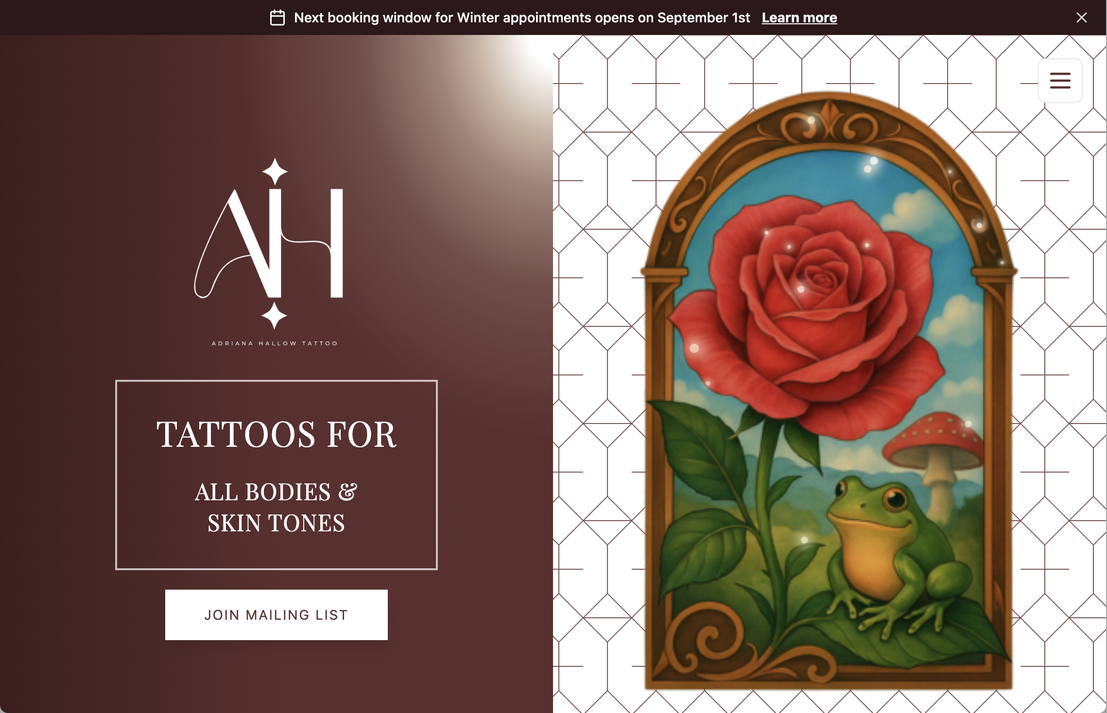 Adriana Hallow Tattoo Artist