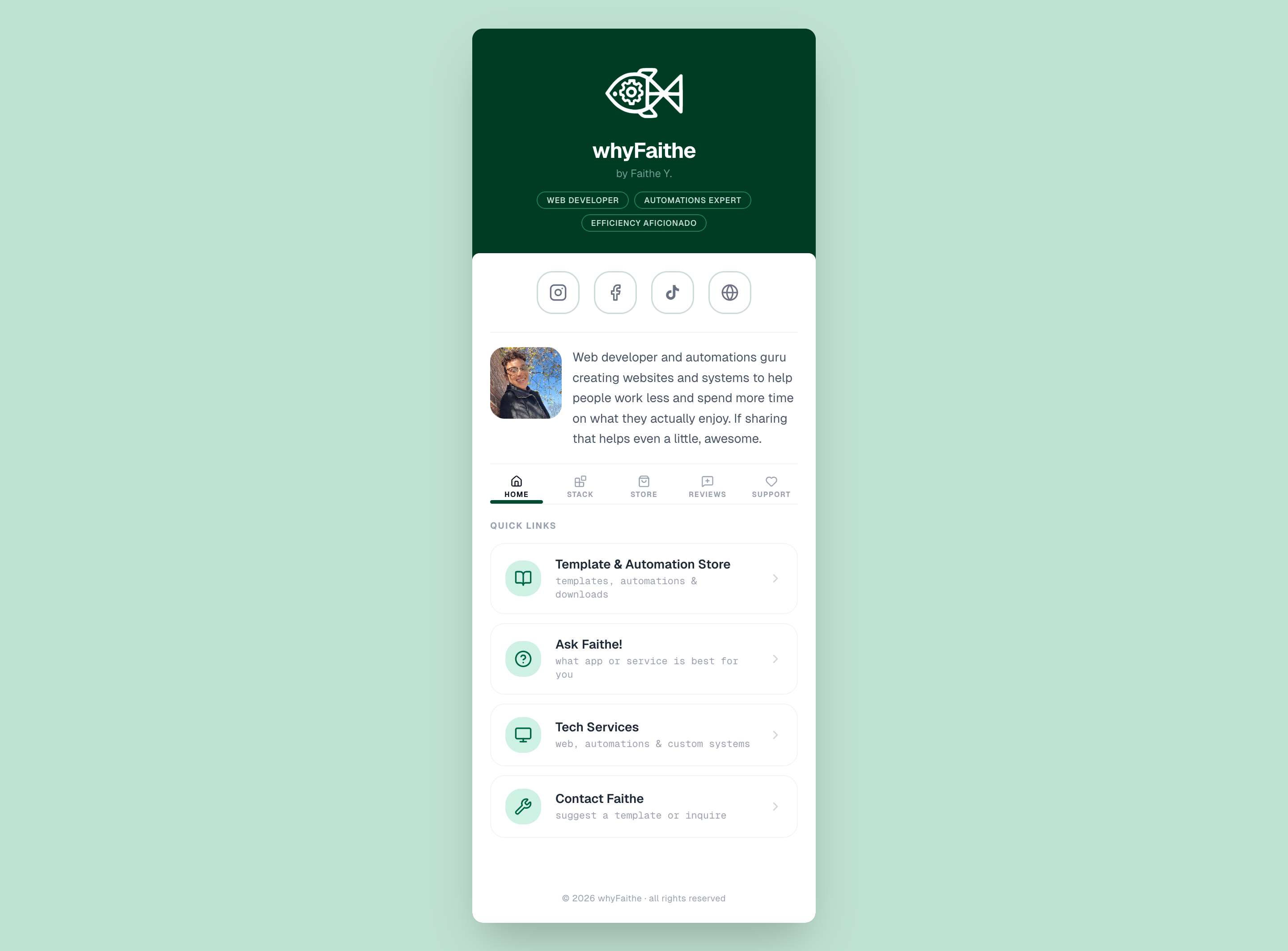 Social Links Shop System